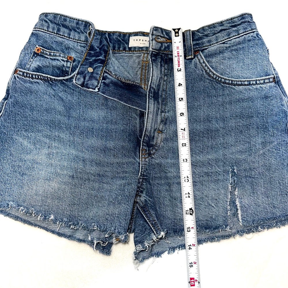 Topshop high rise a-line denim shorts sz 8